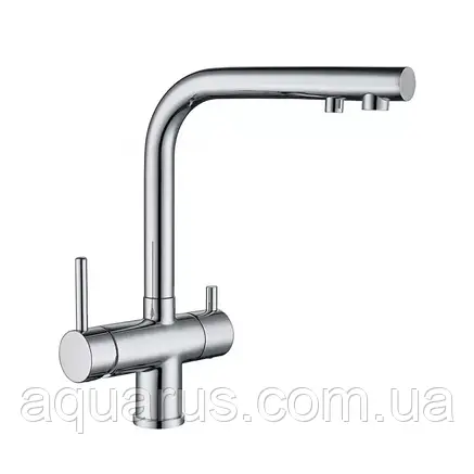 Змішувач для кухні на дві води GAPPO G43752 під фільтр, хром, фото 1