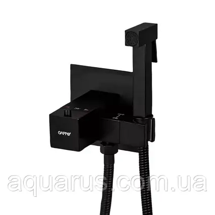 Вбудований гігієнічний душ із термостатом GAPPO G7207-60, чорний, фото 1