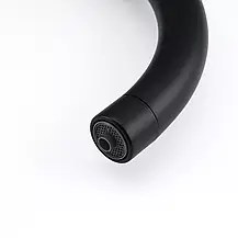 Змішувач для кухні з підключенням фільтра GAPPO G4303-6, чорний/хром, фото 4