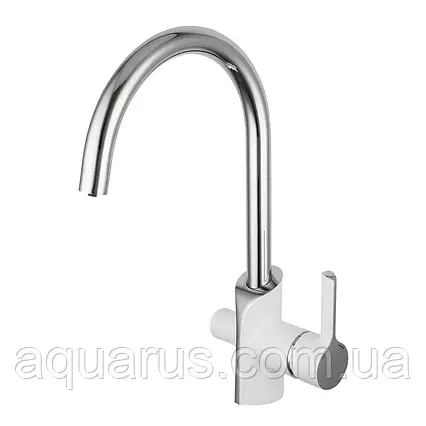 Змішувач для кухні з підключенням фільтра GAPPO G4303-8, білий/хром, фото 1