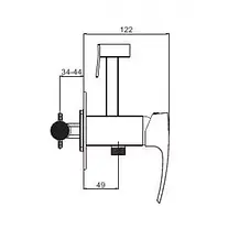Вбудований гігієнічний душ GAPPO G7207-9, збройова сталь, фото 5