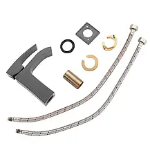 Змішувач для раковини GAPPO G1007-9, збройова сталь, фото 4