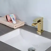 Змішувач для умивальника GAPPO G1007-3, золото, фото 2