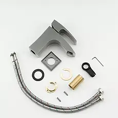 Змішувач для умивальника GAPPO G1007-91, збройова сталь, фото 3