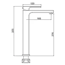Змішувач для умивальника високий GAPPO G1017-92, збройова сталь, фото 5