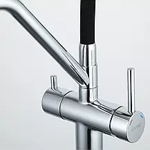 Змішувач для кухні з підключенням фільтра GAPPO G4398-80, хром, фото 4