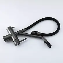 Змішувач для кухні з підключенням фільтра GAPPO G4398-89, збройова сталь, фото 3