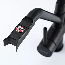 Змішувач для кухні з підключенням фільтра GAPPO G4398-86, чорний, фото 5