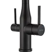 Змішувач для кухні GAPPO G4399-76 з підключенням фільтра питної води, з фіксатором, чорний, фото 4