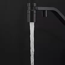 Змішувач для кухні під осмос GAPPO G4395-66 з гнучким виливом, чорний, фото 5