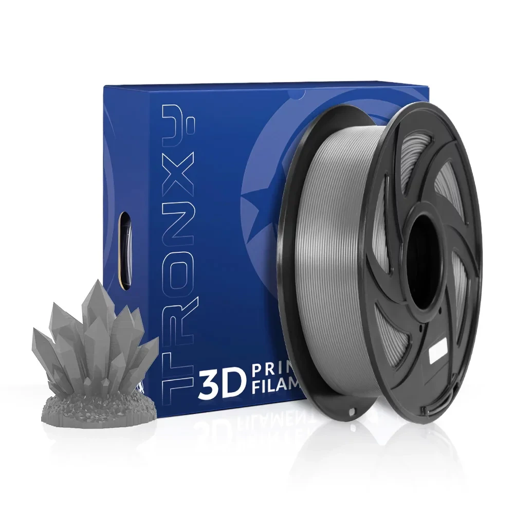 Міцний еластичний зносостійкий пластик для 3D друку TRONXY PETg Grey 1кг/1,75 мм 200°C-220°C