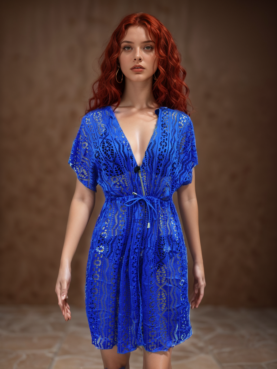 Туника 9163 электрик(В НАЛИЧИИ ТОЛЬКО 46 48 50 52 54 УКР р-ры)