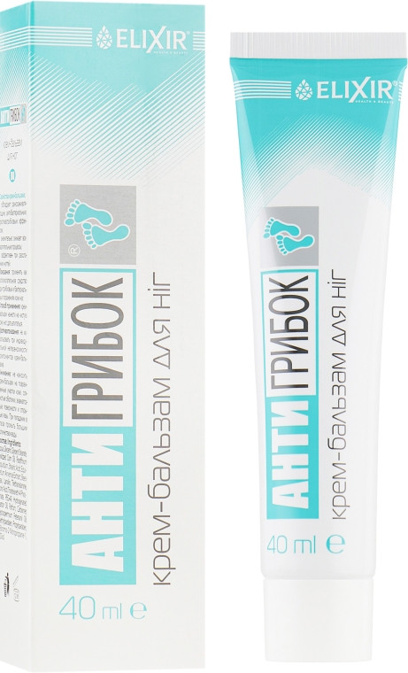 Крем-бальзам АнтиГрибок для ступнів з ялицевою олією, 40 мл. Еліксир (оригінал), фото 1