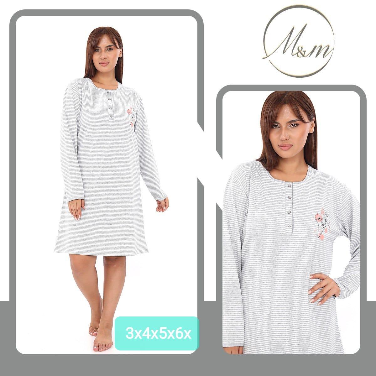 Нічна сорочка тепла велика. Батал.Байка., фото 1