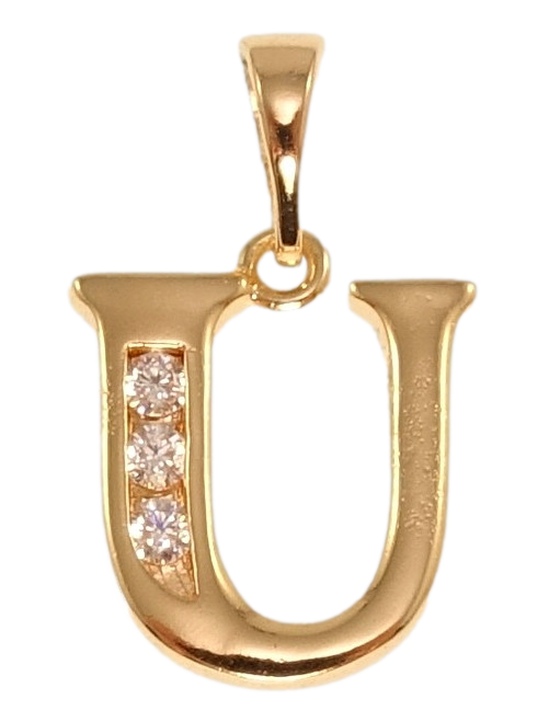Кулон Xuping M&L Колір 18K "Літера U" для ланцюжка до 5мм, фото 1