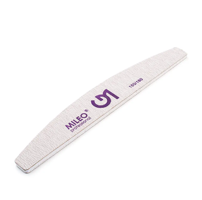 Пилка для нігтів Mileo 150/180 форма купол, half(човен)