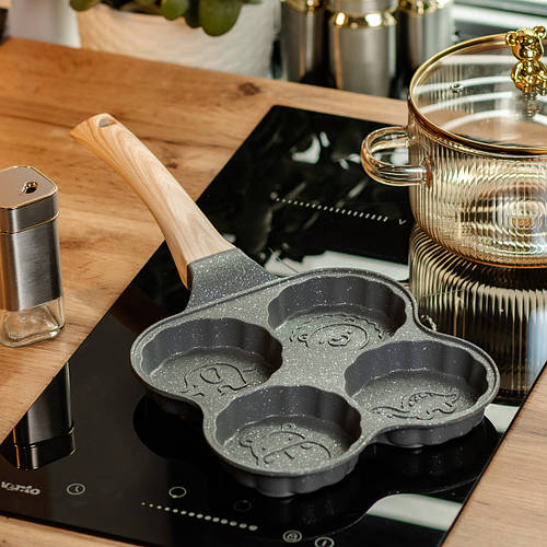 Сковорода для завтрака 4 секции антипригарная для оладьев, яиц ...