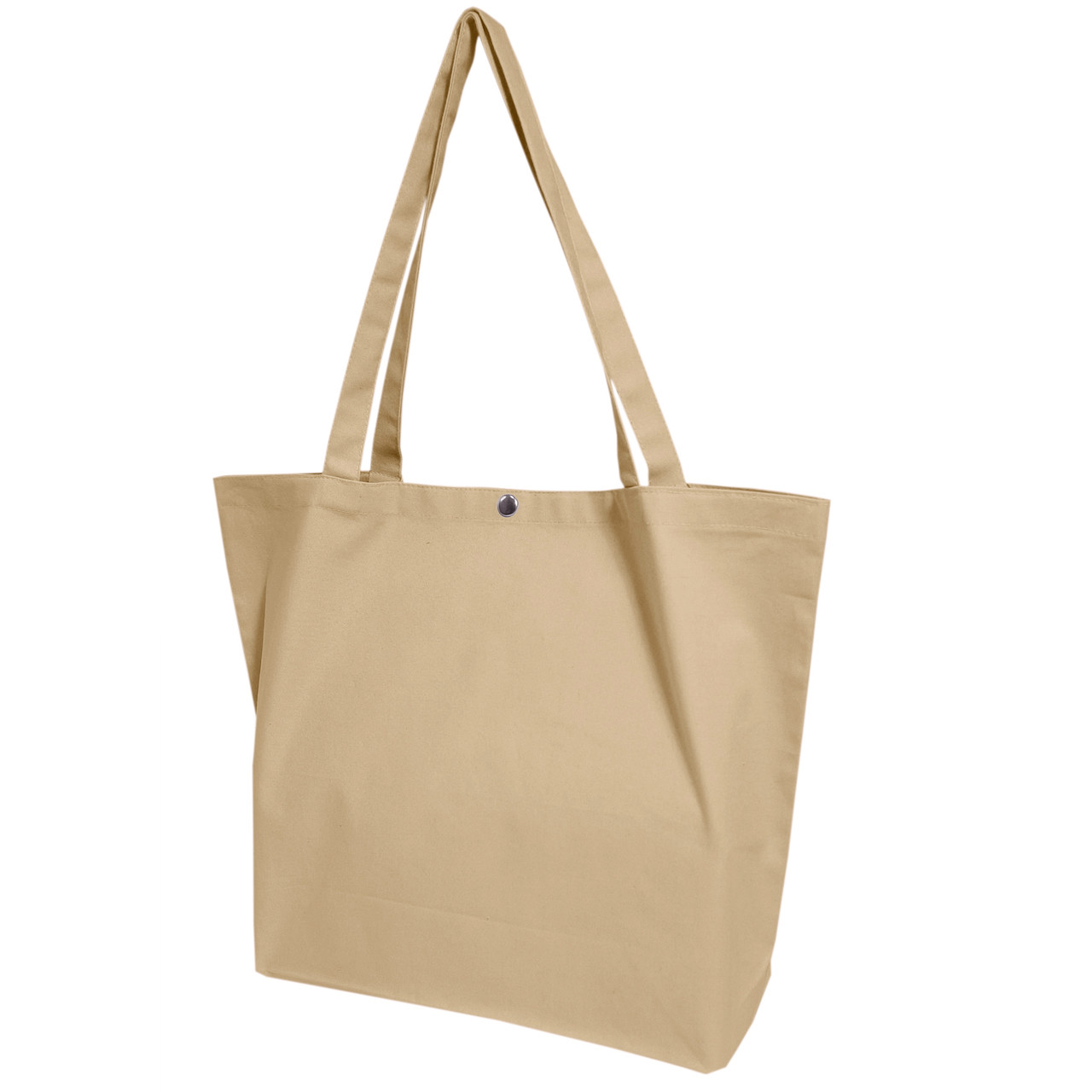 Шопер бежевий саржа 50х38х14 см однотонний горизонтальний / Тканинні сумки для покупок місткі, фото 1