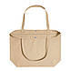 Шопер бежевий саржа 50х38х14 см однотонний горизонтальний / Тканинні сумки для покупок місткі, фото 3