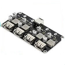 Плата швидкої зарядки DC перетворювач павербанк QC Powerbank 4 USB type C 5,9,12V, фото 1