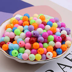 Намистини акрилові 12 мм, пастель мікс (10 шт)