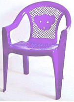 Стілець дитячий пластиковий Тигреня KinderWay фіолетовий компактний для малюків