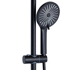 Душова система універсальна Qtap Jay на три споживачі (з виливом) QTJAY111BLM45549 Black Matt, фото 6