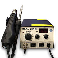 Паяльна станція BAKKU BK-761D цифрова індикація, фен, паяльник (275*223*123) 2,46 кг от DOM-Energy