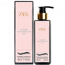 Парфумований гель для душу для тіла з фруктовим ароматом Cherry Watermelon Ice Zara 250 мл