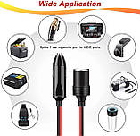 Розгалужувач автомобільний прикурювач-трійник YANTU 3 в 1 12-24 вольти 15А від прикурювача, фото 4