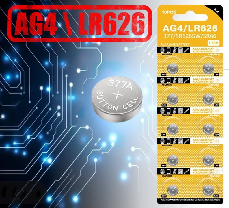 Батарейка Alkaline Battery AG4 LR626 377A блістер 10 штук