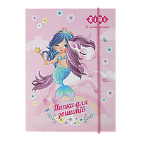 /Папка для зошитів PRINCESS картонна на гумці В5+ (175х240х25мм) KIDS Line