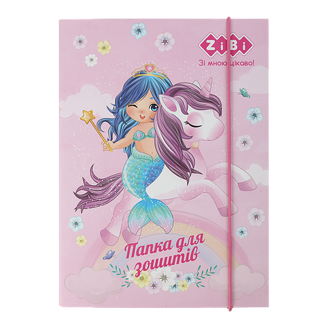 /Папка для зошитів PRINCESS картонна на гумці В5+ (175х240х25мм) KIDS Line, фото 1