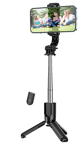 Селфі монопод з функцією штативу Hoco K17 / для фото, навчання та стриму / (black)