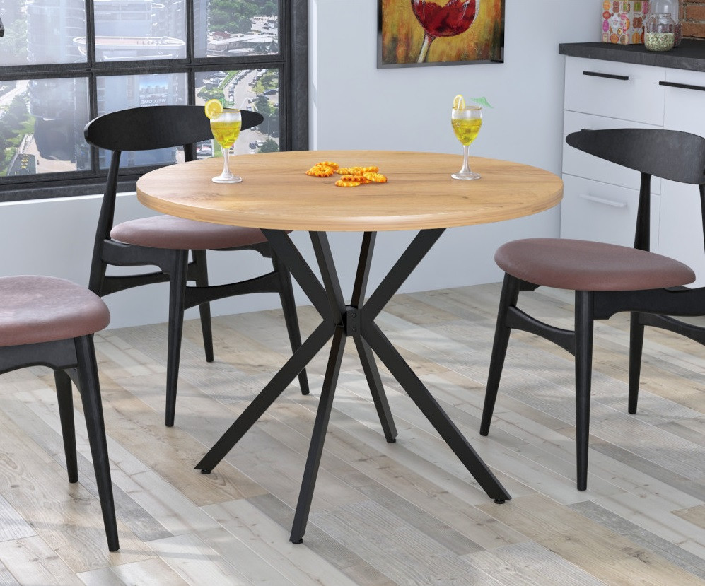 Круглий обідній стіл Оскар d100 см ТМ Loft Design