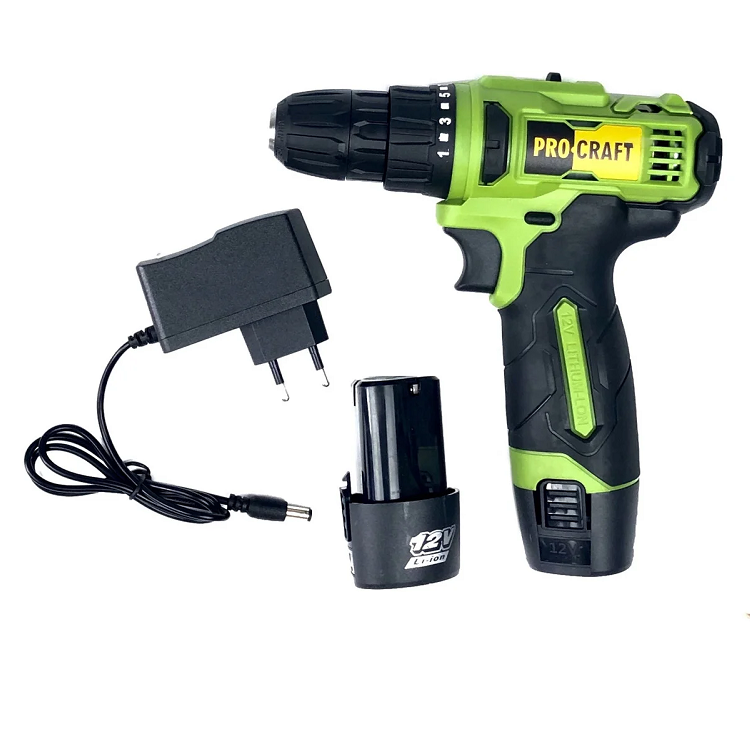 Акумуляторний шуруповерт ProCraft PA12Li Compact (два акумулятори)