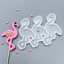 Силіконовий молд для льодяників "Фламінго 3 (10 см)"