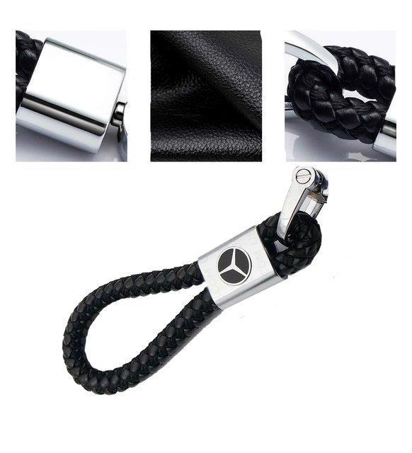 Автомобільний брелок для ключів, підвісний екошкіра з логотипом Mercedes, фото 1