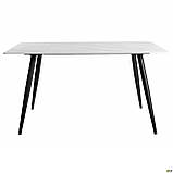 Стіл обідній Lyon Black стільниця кераміка білий, 80*140, ТМ Амф, фото 2