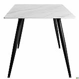 Стіл обідній Lyon Black стільниця кераміка білий, 80*140, ТМ Амф, фото 6