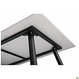 Стіл обідній Lyon Black стільниця кераміка білий, 80*140, ТМ Амф, фото 7