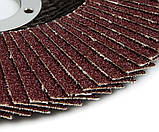 Круг (диск) Polax шліфувальний пелюстковий для УШМ (болгарки) 125*22мм, зерно K120 (54-006), фото 2