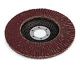 Круг (диск) Polax шліфувальний пелюстковий для УШМ (болгарки) 125*22мм, зерно K120 (54-006), фото 3