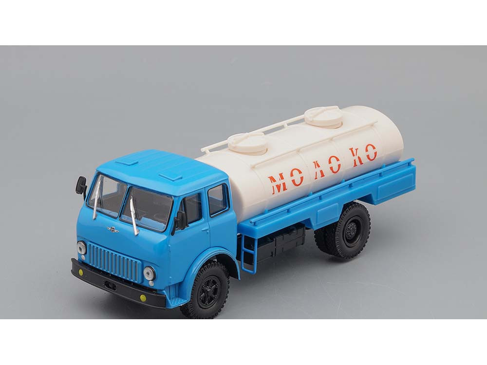 Модель Вантажівка Молоковоз АЦПТ-6,2 (МАЗ-500) блакитний/білий | Наш Автопром, фото 1