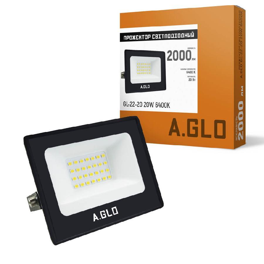 Прожектор світлодіодний ЄВРОСВІТЛО A.GLO GL-22-20 20W 6400K (000058903)