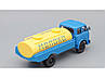 Модель Вантажівка Молоковоз АЦПТ-5,6 (МАЗ-500) блакитний/жовтий | Наш Автопром, фото 2
