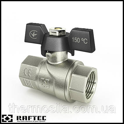 Кран кульовий в/в (чорний метелик) Raftec 3/4"