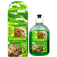 Шампунь для собак і котів Блохобій Крапивушка протипаразитарний з екстрактом кропиви 300 мл Норис термін