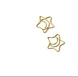 Скріпка фігурна "Місяць", золота, фото 2