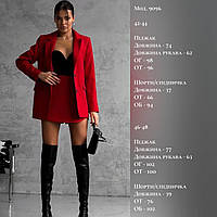 Жіночий костюм, спідниця-шорти+піджак, 42-44, 46-48, чорний, графіт, червоний, костюм класу Люкс.